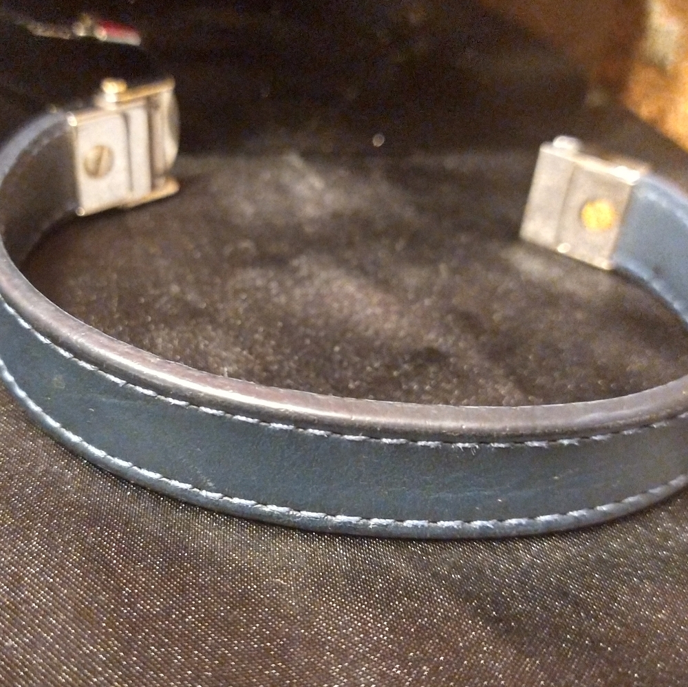 Genuine Louis vuitton blue leather unisex bracelet - Picture 5 of 12